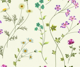 Elegant floral pattern vector material set 02