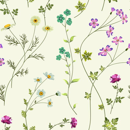 Download Elegant floral pattern vector material set 02 free download