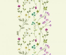 Elegant floral pattern vector material set 03