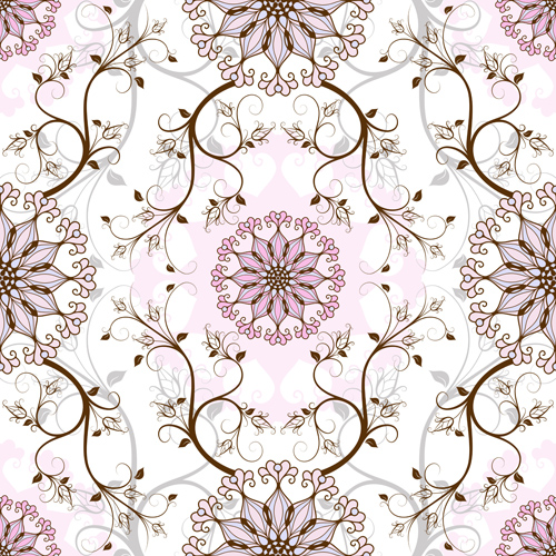 Seamless floral patterned background Royalty Free Vector