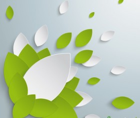 Elegant leaves shape vector background 01