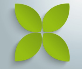 Elegant leaves shape vector background 03