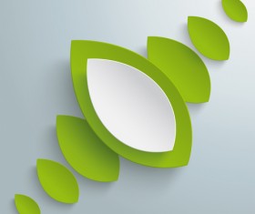 Elegant leaves shape vector background 04