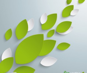 Elegant leaves shape vector background 05