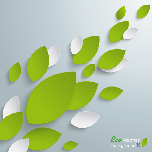 Download Elegant leaves shape vector background 05 free download