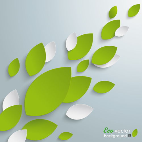 Elegant leaves shape vector background 05