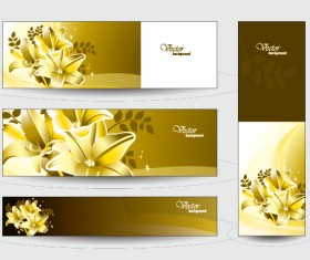 Elegant web banner design vector 01