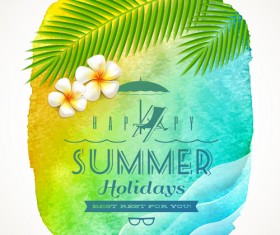 Enjoy summer time creative vector material 01