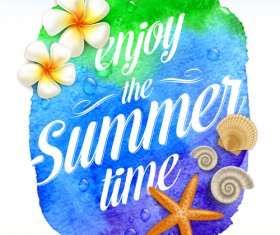 Enjoy summer time creative vector material 02