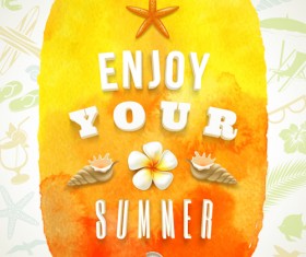 Enjoy summer time creative vector material 03