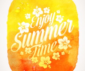 Enjoy summer time creative vector material 06