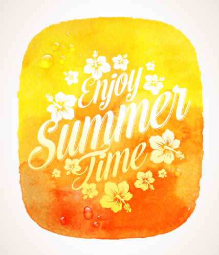Enjoy summer time creative vector material 06