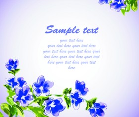 Hand drawn watercolor flower background 01