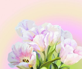 Hand drawn watercolor flower background 04