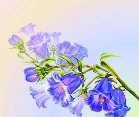 Hand drawn watercolor flower background 05