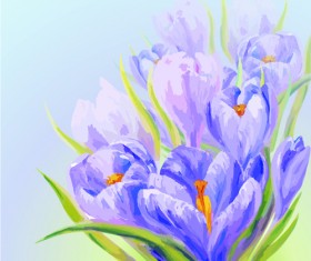 Hand drawn watercolor flower background 06