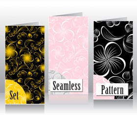 Fold floral seamless pattern cover vector