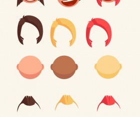 Funny cartoon kids expressions vector