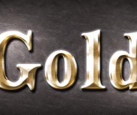 Gold metallic Photoshop styles