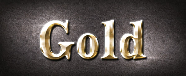 Gold metallic Photoshop styles