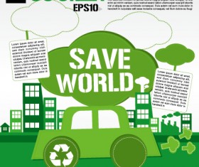 Green ecology city concept design vector 02