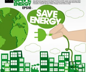 Green ecology city concept design vector 04