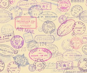 Grunge travel stamps vector graphics 04