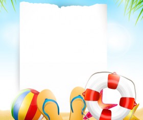 Happy summer holidays elements vector background 03