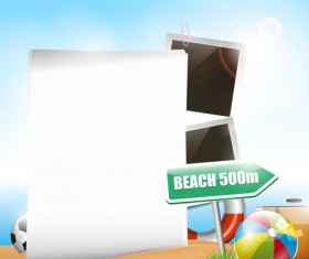 Happy summer holidays elements vector background 05