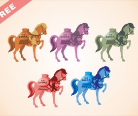 Horse and Bag design vector
