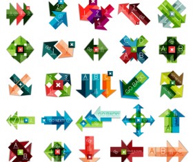 Infographics arrows elements design vector