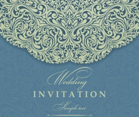 Elegant Invitations vintage style design vector 01
