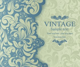 Elegant Invitations vintage style design vector 02