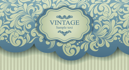 Elegant Invitations vintage style design vector 03