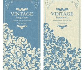 Elegant Invitations vintage style design vector 04