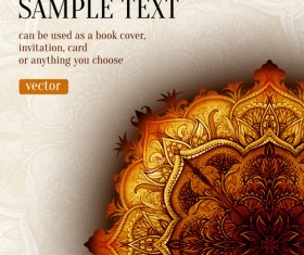 Luxury floral book cover design vector 01