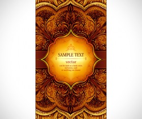 Luxury floral book cover design vector 02