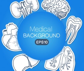 Creative medical elements background vector grahpics 03