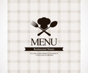 Modern restaurant menu design graphic set 05