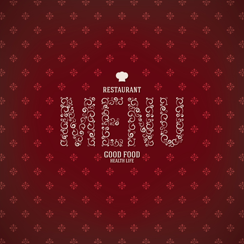 Modern restaurant menu design graphic set 07