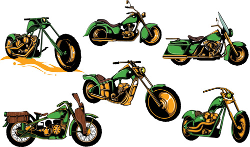 Motorcycle vintage design vector graphics 02