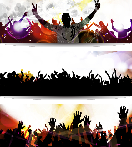 Music party creative banner vector graphics 02