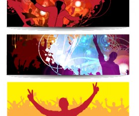 Music party creative banner vector graphics 03