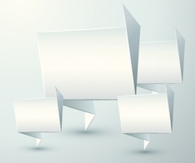 Origami speech bubble vector graphics