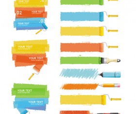 Paint and Brushes vector graphics