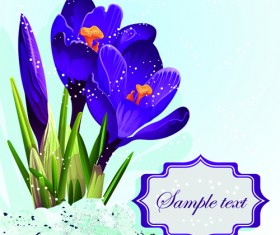 Purple beautiful flower vector background