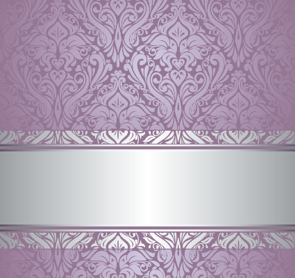 Purple floral ornament pattern backgrounds vector 01