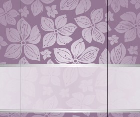Purple floral ornament pattern backgrounds vector 03