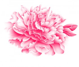 Ornate peony flower psd graphics free download