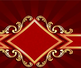 Red style holiday background vector material 03